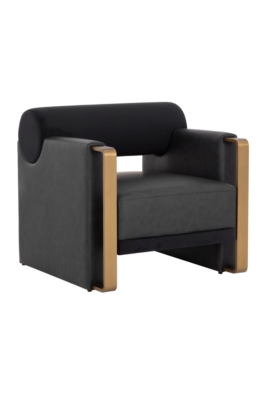   Modern European furniture - Black Bolster-Back Lounge Chair - www.oroa.com | Oroa.com