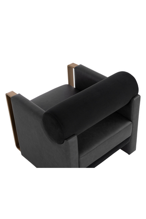   Modern European furniture - Black Bolster-Back Lounge Chair - www.oroa.com | Oroa.com