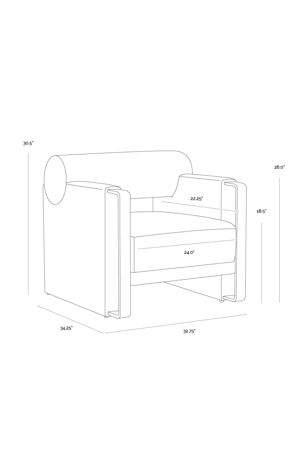   Modern European furniture - Black Bolster-Back Lounge Chair - www.oroa.com | Oroa.com