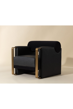   Modern European furniture - Black Bolster-Back Lounge Chair - www.oroa.com | Oroa.com