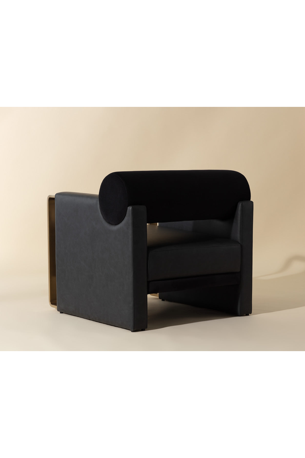   Modern European furniture - Black Bolster-Back Lounge Chair - www.oroa.com | Oroa.com