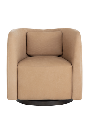   Modern European furniture - Nubuck Leather Swivel Lounge Chair - www.oroa.com | Oroa.com