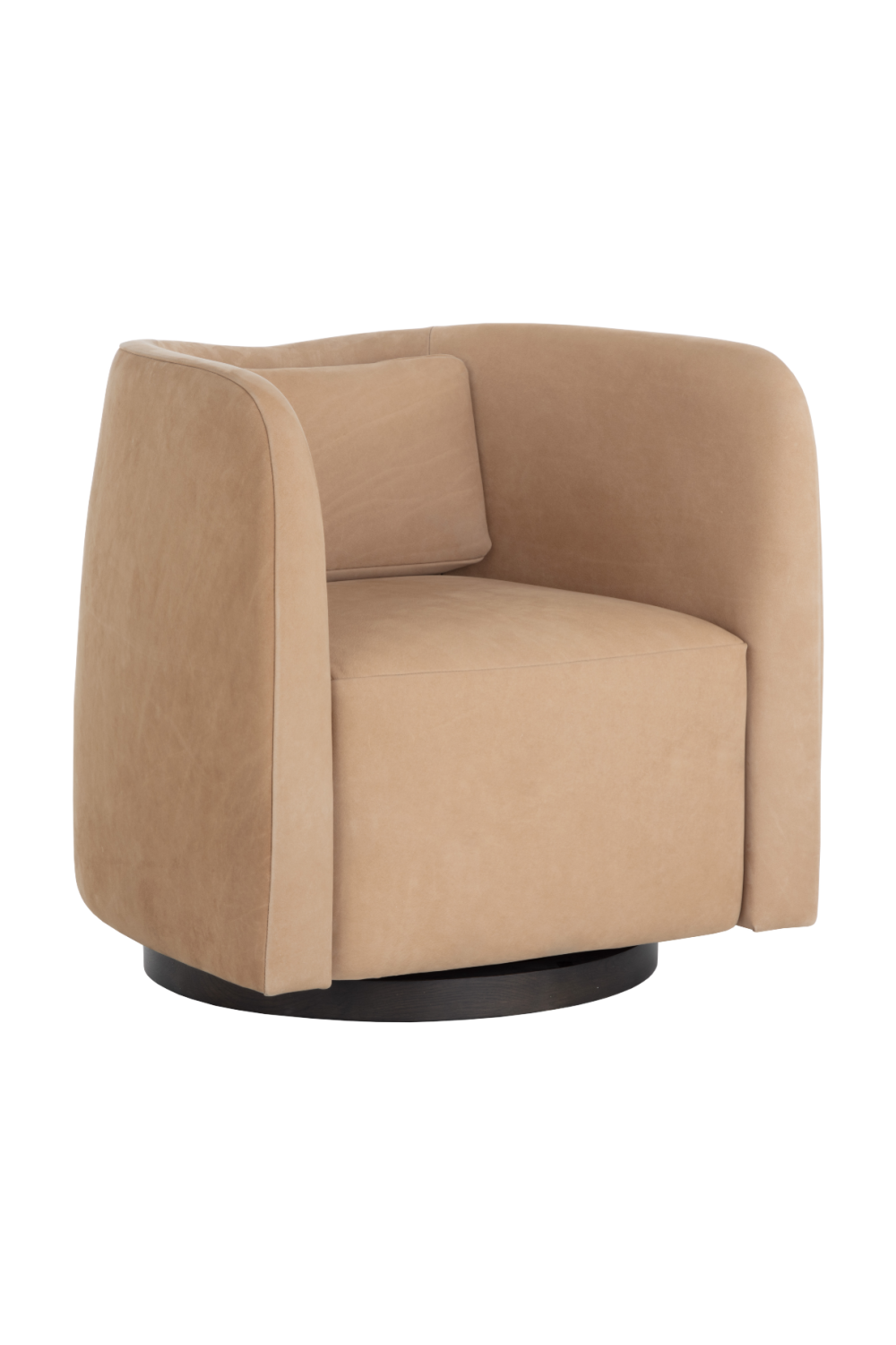   Modern European furniture - Nubuck Leather Swivel Lounge Chair - www.oroa.com | Oroa.com