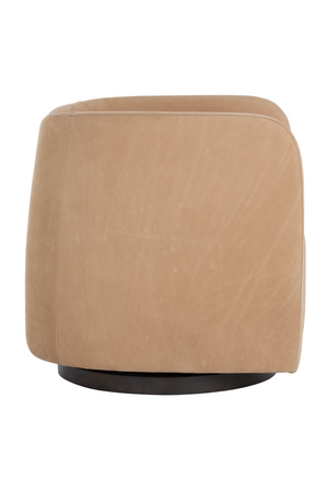   Modern European furniture - Nubuck Leather Swivel Lounge Chair - www.oroa.com | Oroa.com