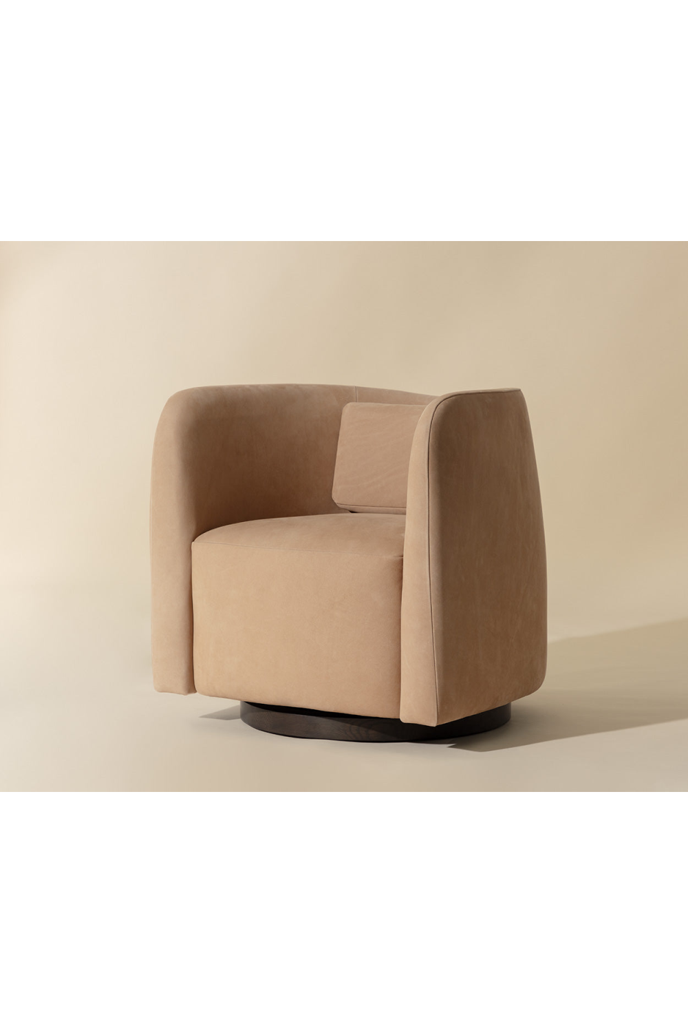   Modern European furniture - Nubuck Leather Swivel Lounge Chair - www.oroa.com | Oroa.com