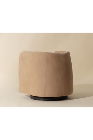   Modern European furniture - Nubuck Leather Swivel Lounge Chair - www.oroa.com | Oroa.com