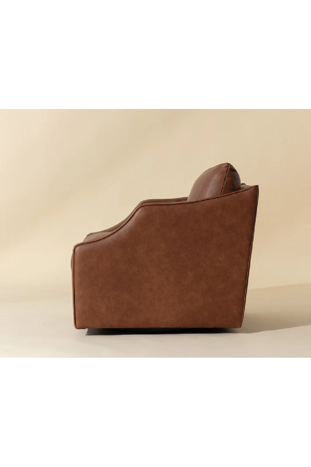   Modern European furniture - Leather Sloped-Arm Swivel Lounge Chair - www.oroa.com | Oroa.com