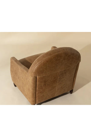   Modern European furniture - Brown Italian Leather Lounge Chair - www.oroa.com | Oroa.com