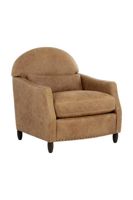   Modern European furniture - Brown Italian Leather Lounge Chair - www.oroa.com | Oroa.com