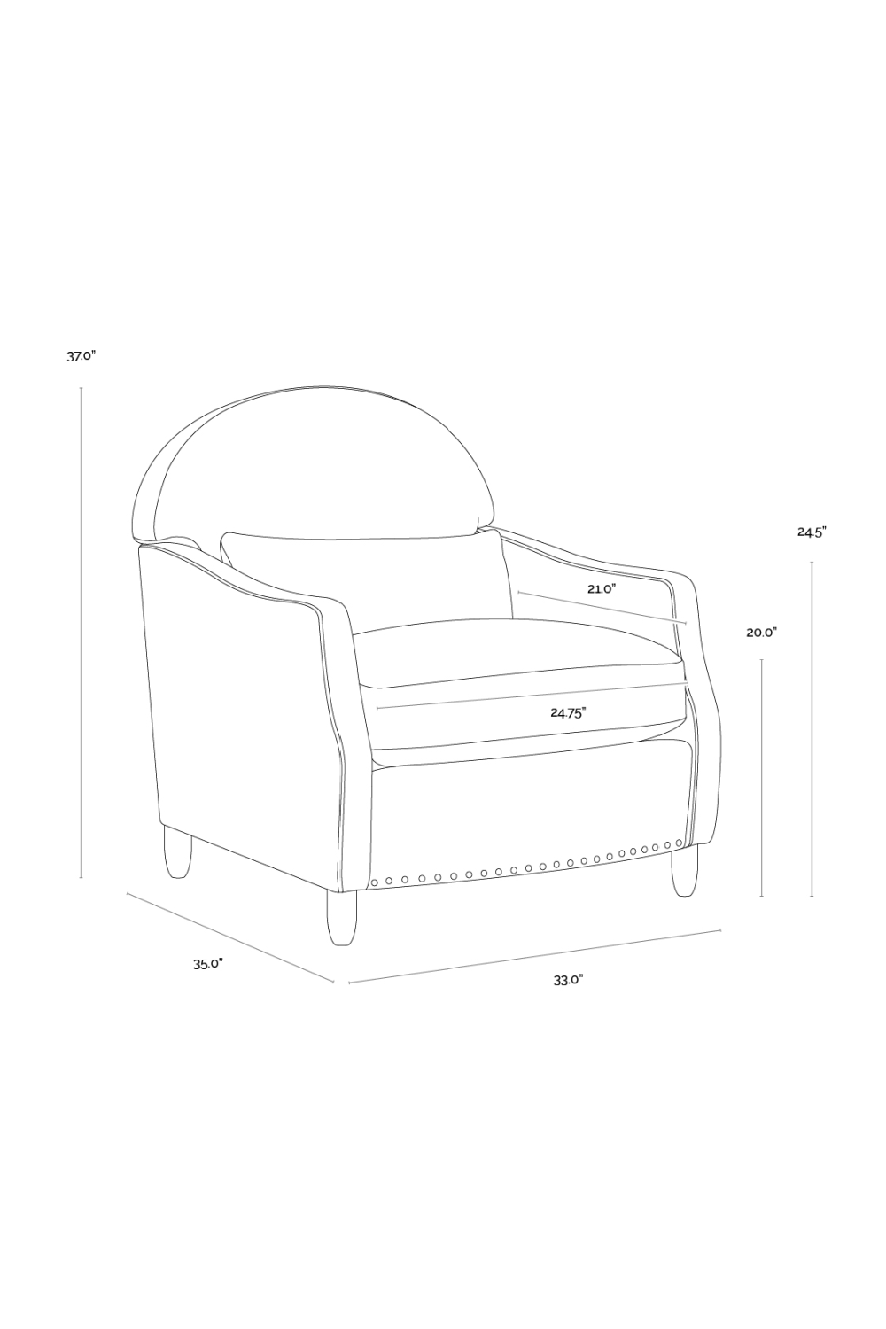   Modern European furniture - Brown Italian Leather Lounge Chair - www.oroa.com | Oroa.com