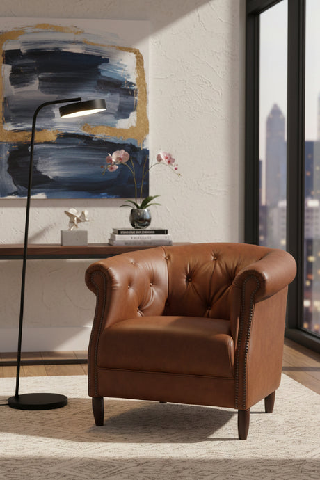   Modern European furniture - Leather Chesterfield Lounge Chair - www.oroa.com | Oroa.com