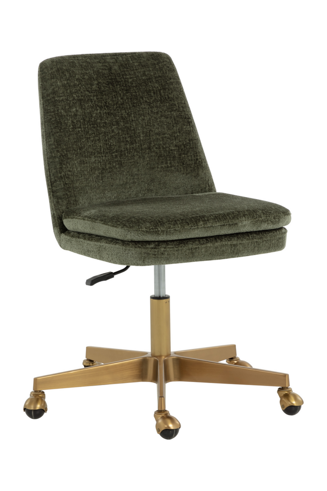 Modern European furniture - Matte Gold Base Office Chair - www.oroa.com