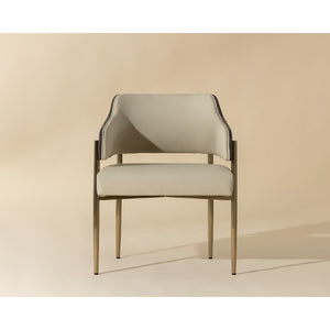   Modern European furniture - Cream Leather Dining Armchair - www.oroa.com | Oroa.com