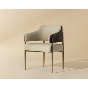   Modern European furniture - Cream Leather Dining Armchair - www.oroa.com | Oroa.com