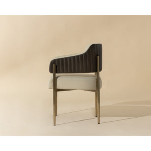   Modern European furniture - Cream Leather Dining Armchair - www.oroa.com | Oroa.com