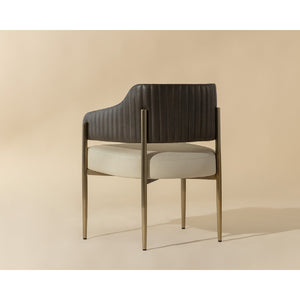   Modern European furniture - Cream Leather Dining Armchair - www.oroa.com | Oroa.com