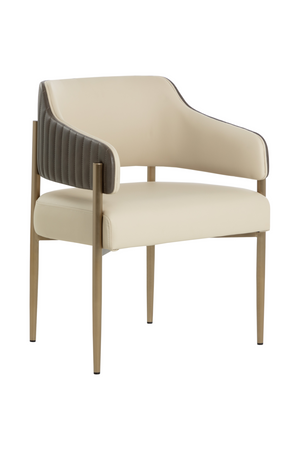   Modern European furniture - Cream Leather Dining Armchair - www.oroa.com | Oroa.com