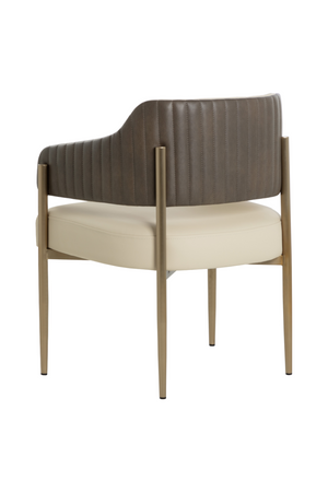   Modern European furniture - Cream Leather Dining Armchair - www.oroa.com | Oroa.com