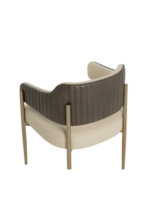   Modern European furniture - Cream Leather Dining Armchair - www.oroa.com | Oroa.com