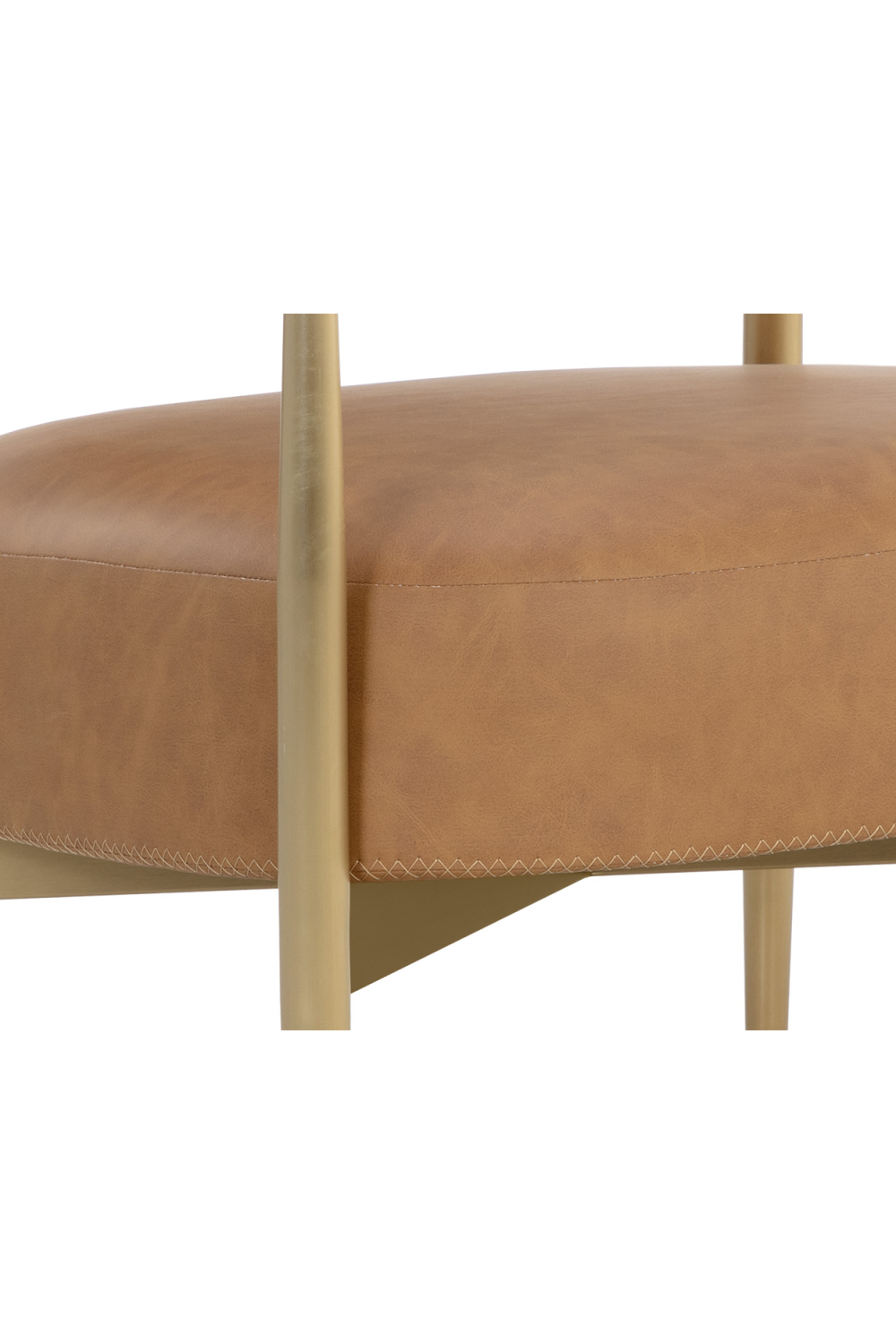   Modern European furniture - Gold-Framed Leather Lounge Chair - www.oroa.com | Oroa.com