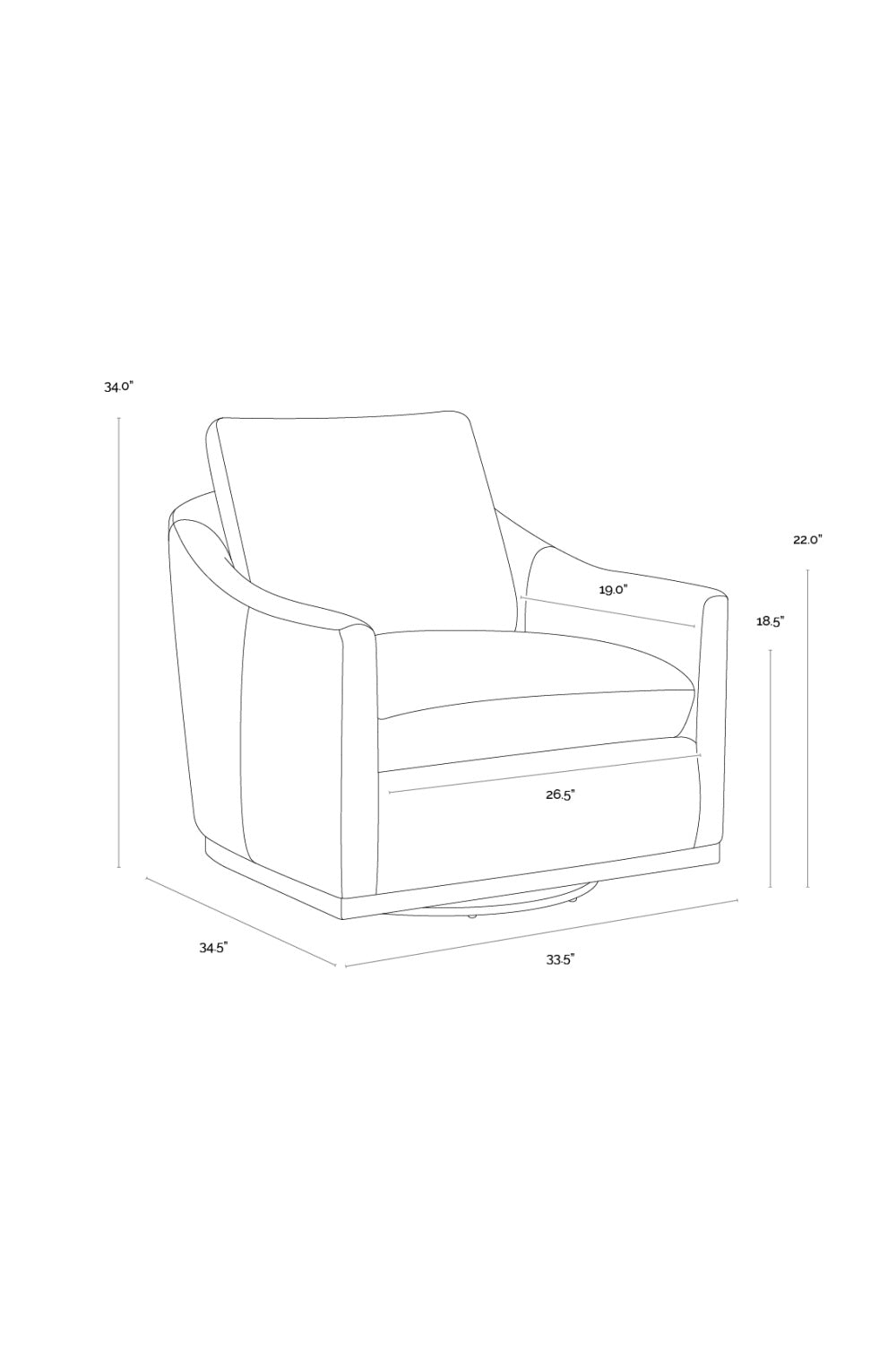   Modern European furniture - Brown Leather Swivel Lounge Chair - Ash Wood Base - www.oroa.com | Oroa.com
