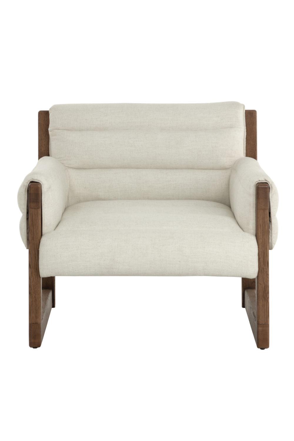   Modern European furniture - Tufted White Linen Lounge Chair - www.oroa.com | Oroa.com