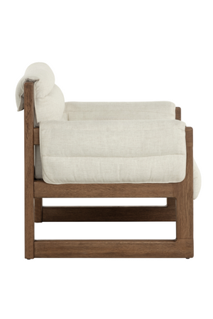   Modern European furniture - Tufted White Linen Lounge Chair - www.oroa.com | Oroa.com