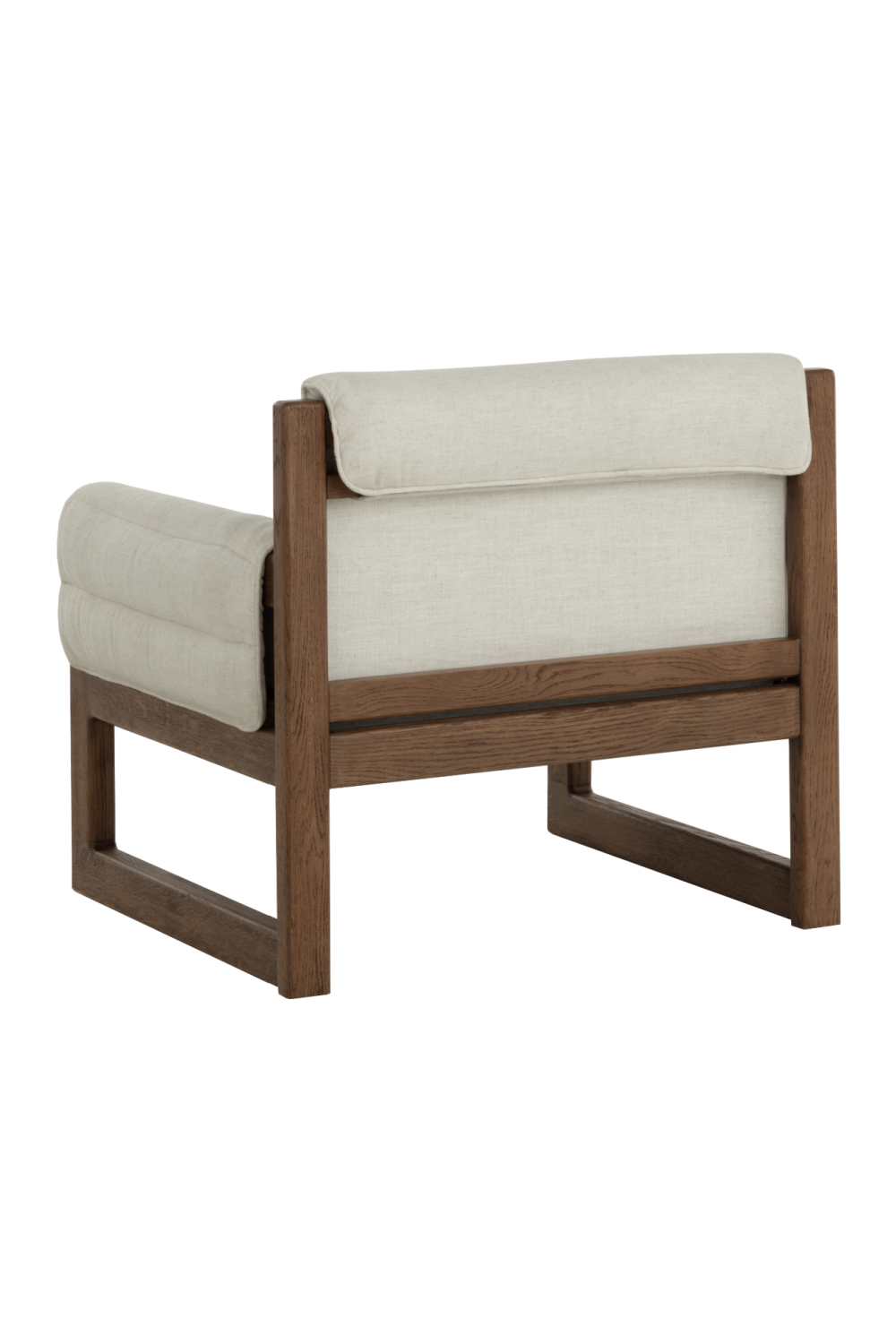   Modern European furniture - Tufted White Linen Lounge Chair - www.oroa.com | Oroa.com