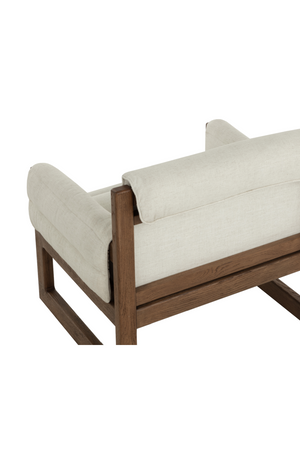   Modern European furniture - Tufted White Linen Lounge Chair - www.oroa.com | Oroa.com