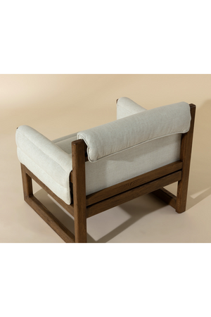   Modern European furniture - Tufted White Linen Lounge Chair - www.oroa.com | Oroa.com