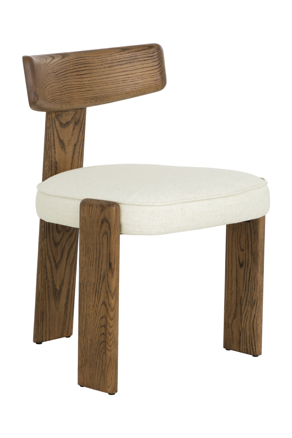   Modern European furniture - Oak Framed 3-Legged Dining Chairs (2) - www.oroa.com | Oroa.com