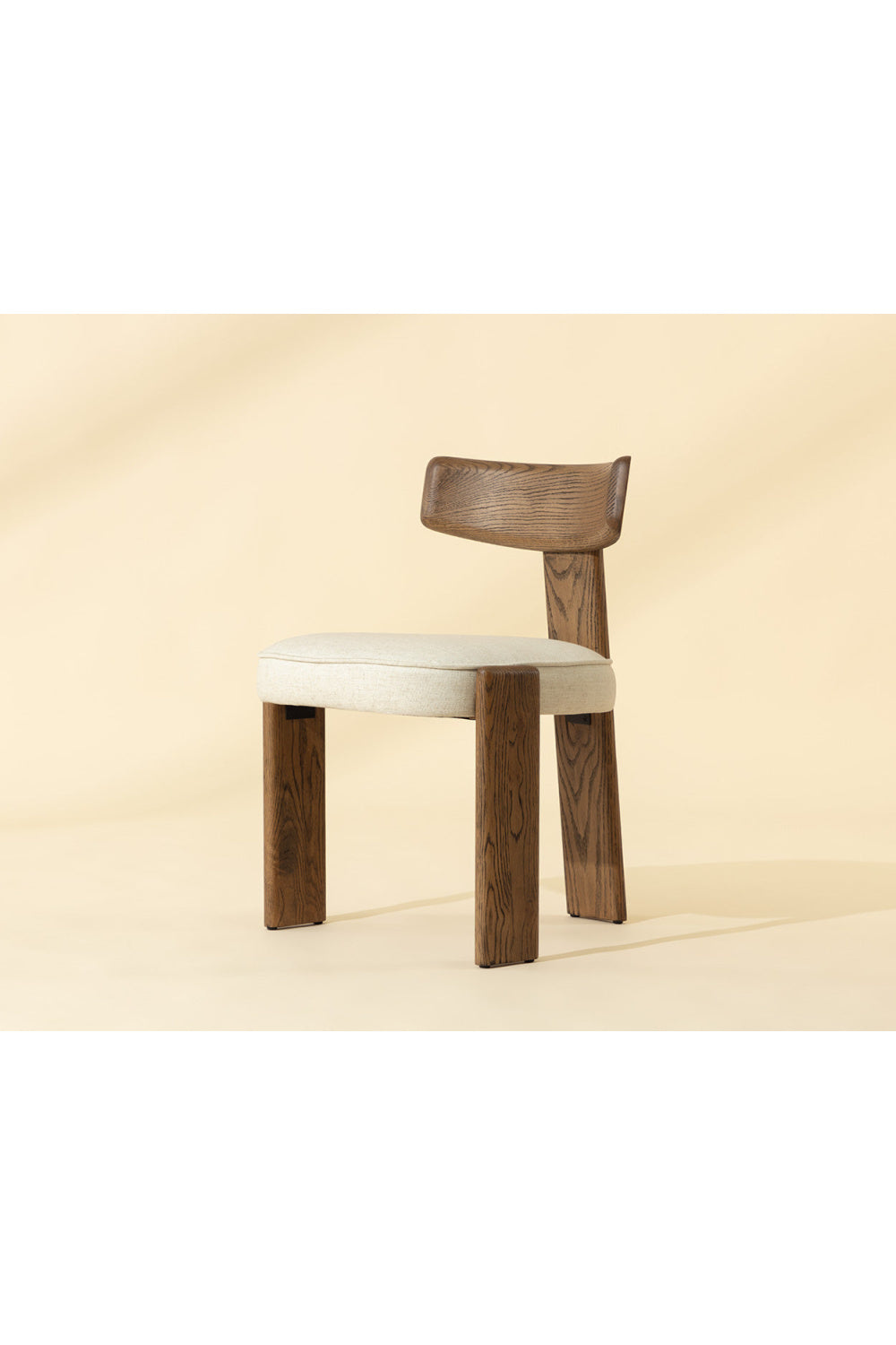   Modern European furniture - Oak Framed 3-Legged Dining Chairs (2) - www.oroa.com | Oroa.com