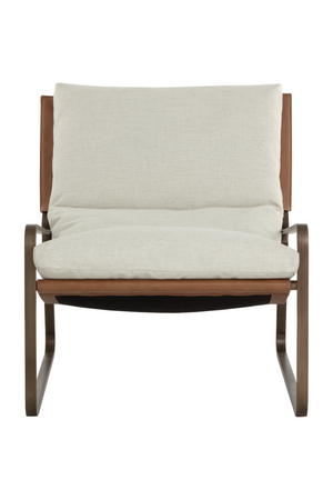   Modern European furniture - White Linen Scooped Lounge Chair - www.oroa.com | Oroa.com