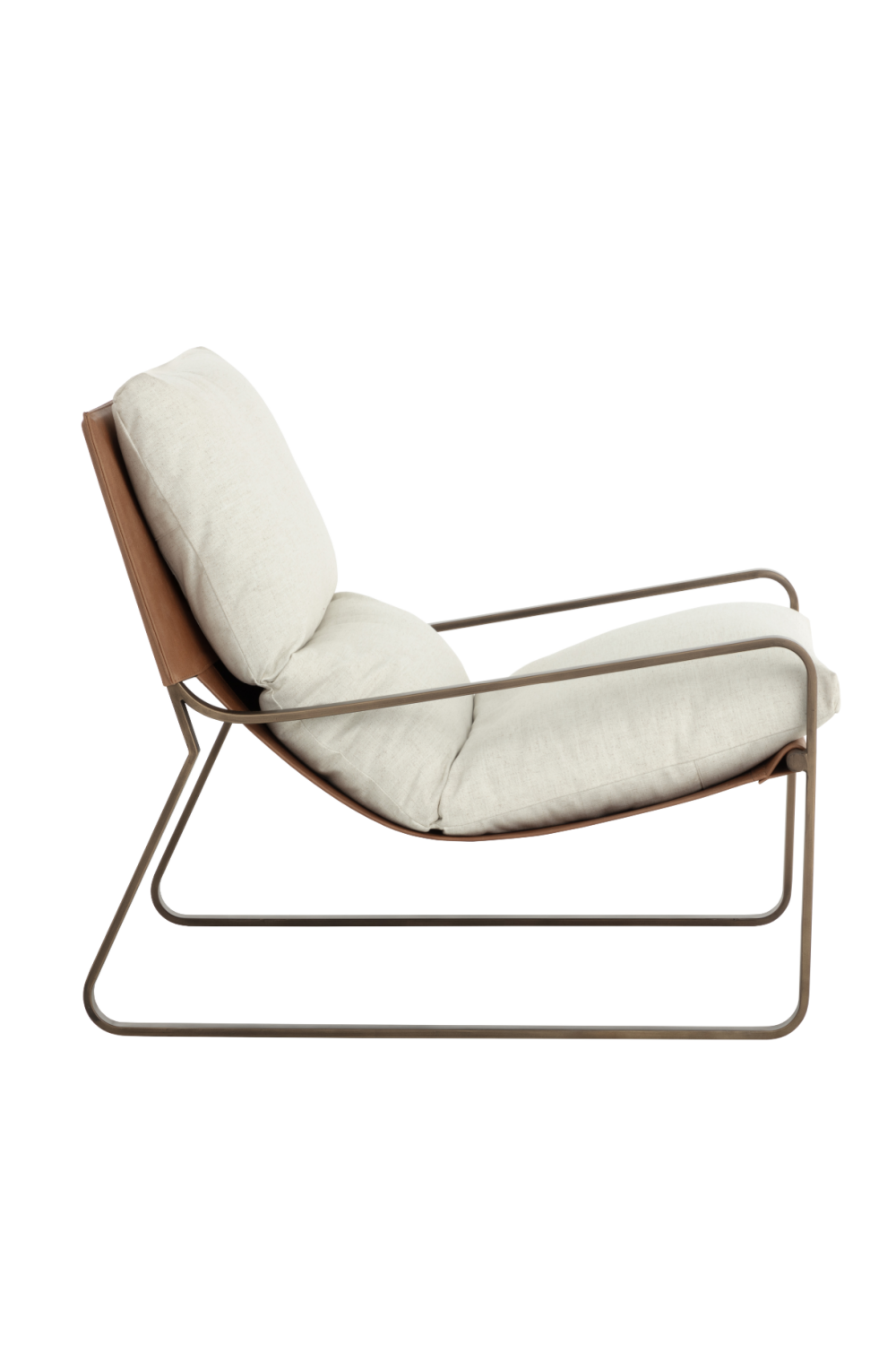   Modern European furniture - White Linen Scooped Lounge Chair - www.oroa.com | Oroa.com
