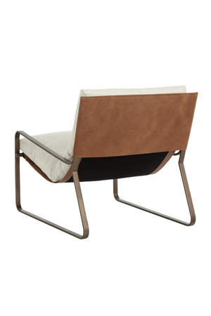   Modern European furniture - White Linen Scooped Lounge Chair - www.oroa.com | Oroa.com