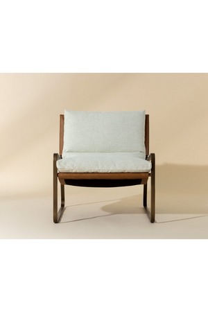   Modern European furniture - White Linen Scooped Lounge Chair - www.oroa.com | Oroa.com