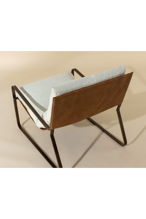   Modern European furniture - White Linen Scooped Lounge Chair - www.oroa.com | Oroa.com