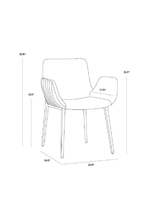   Modern European furniture - Leather Look Scooped Dining Armchair - www.oroa.com | Oroa.com
