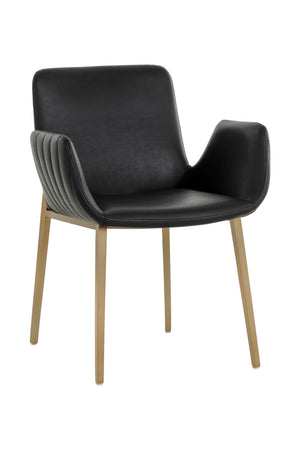   Modern European furniture - Leather Look Scooped Dining Armchair - www.oroa.com | Oroa.com