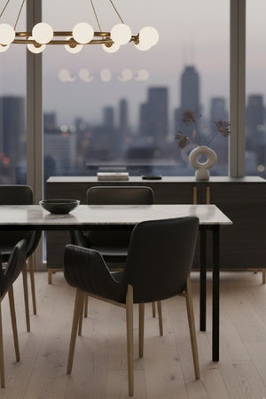   Modern European furniture - Leather Look Scooped Dining Armchair - www.oroa.com | Oroa.com