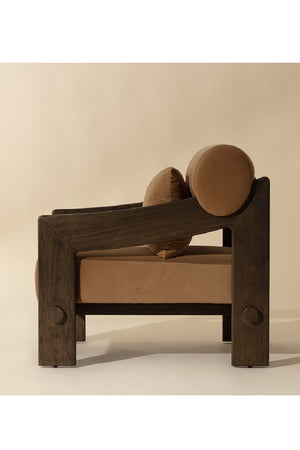   Modern European furniture - Brown Fabric Lounge Chair - www.oroa.com | Oroa.com