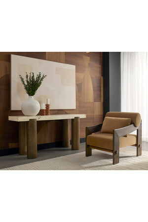  Modern European furniture - Brown Fabric Lounge Chair - www.oroa.com | Oroa.com