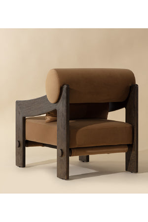   Modern European furniture - Brown Fabric Lounge Chair - www.oroa.com | Oroa.com