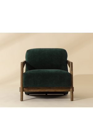   Modern European furniture - Brown Oak Framed Lounge Chair - www.oroa.com | Oroa.com