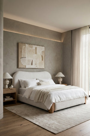   Modern European furniture - White Curved King Bed - www.oroa.com | Oroa.com