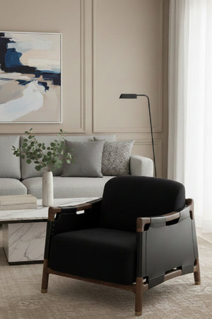   Modern European furniture - Solid Oak Framed Lounge Chair - www.oroa.com | Oroa.com