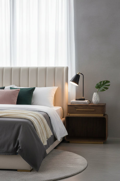   Modern European furniture - Brown Oak 1-Drawer Nightstand - www.oroa.com | Oroa.com