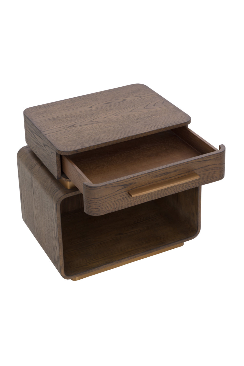   Modern European furniture - Brown Oak 1-Drawer Nightstand - www.oroa.com | Oroa.com