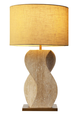   Modern European furniture - Wavy Travertine Base Table Lamp - www.oroa.com | Oroa.com