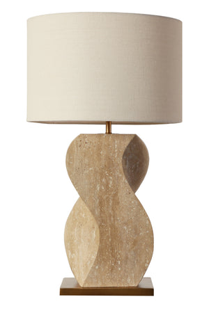   Modern European furniture - Wavy Travertine Base Table Lamp - www.oroa.com | Oroa.com
